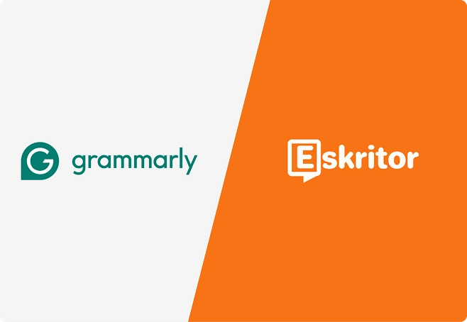 Kuva, joka kuvaa kattavaa vertailua Grammarlyn ja Eskritorin välillä ja korostaa niiden eroja.