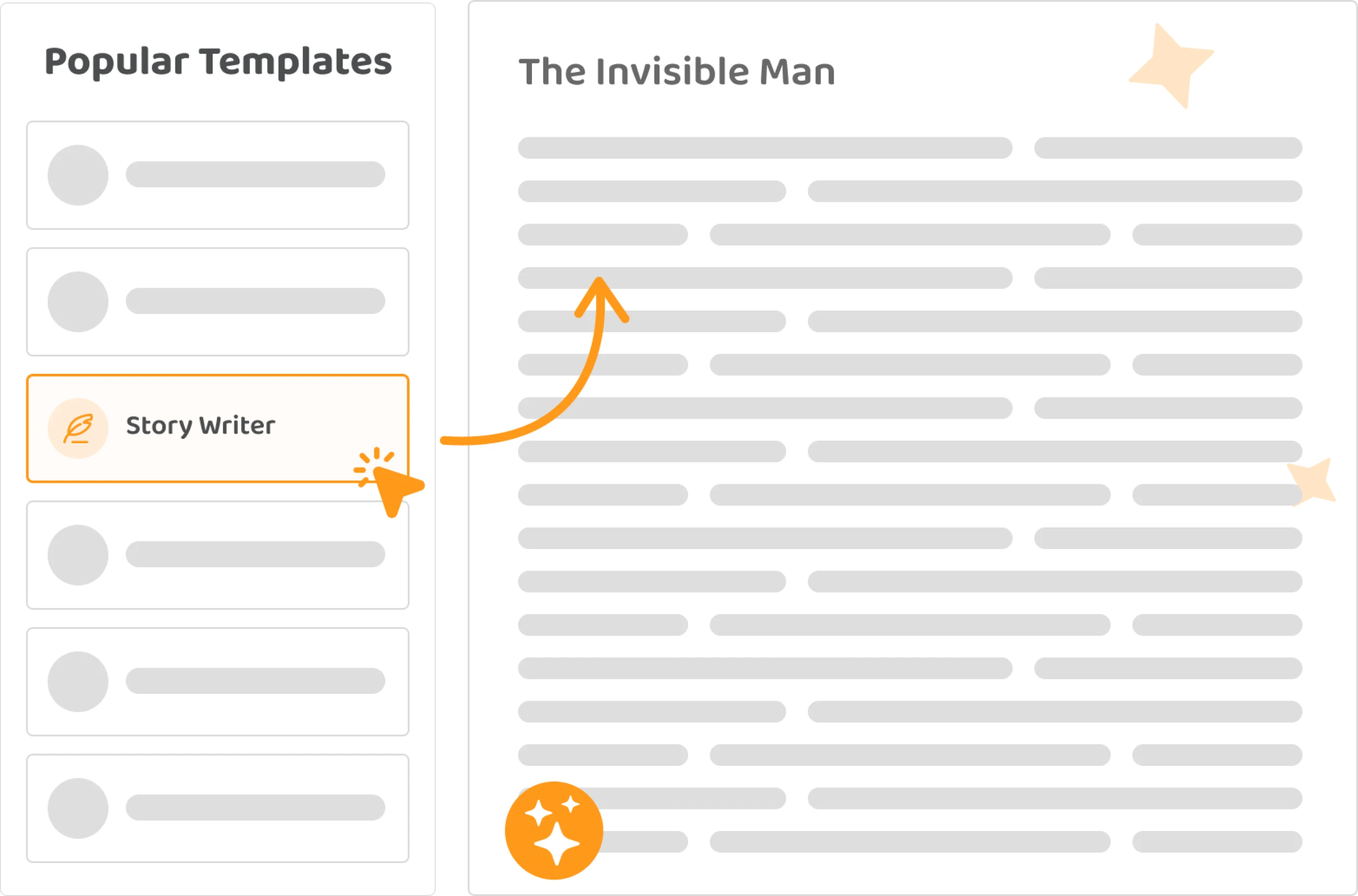 An image depicting the app and the ai storywriter.